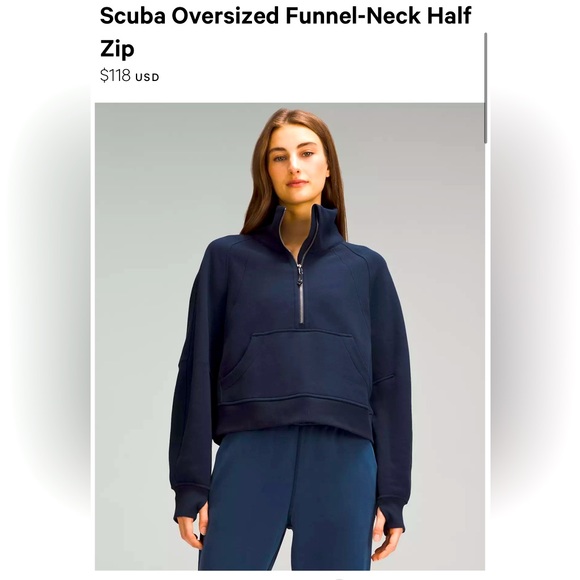 Lululemon half zip scuba (navy blue)
